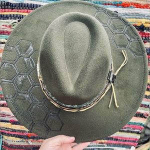 Custom green western style hat